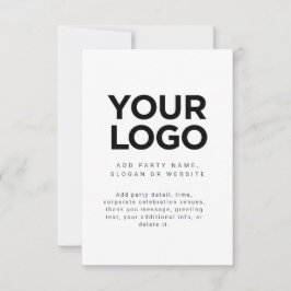 Anpassningsbar Business Logotyp Forme White Inbjudningar