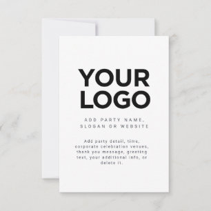 Anpassningsbar Business Logotyp Forme White Inbjudningar