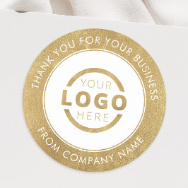 Anpassningsbar Business Logotyp Främjande av Tack  Runt Klistermärke