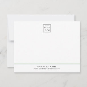 Anpassningsbar Business Logotyp Grönt Line Company Anteckningskort