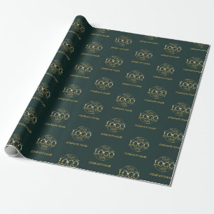 Anpassningsbar Business Logotyp Guld och Mörk grön Presentpapper