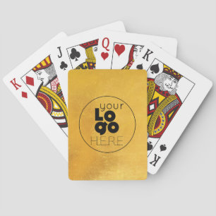 Anpassningsbar Business Logotyp Guld-uppspelningsk Casinokort
