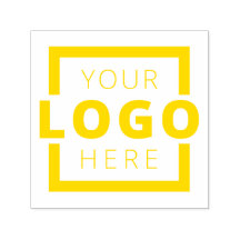 Anpassningsbar Business Logotyp Gult Bläck Rubber 