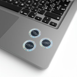 Anpassningsbar Business Logotyp Holografisk Elegan Runt Klistermärke