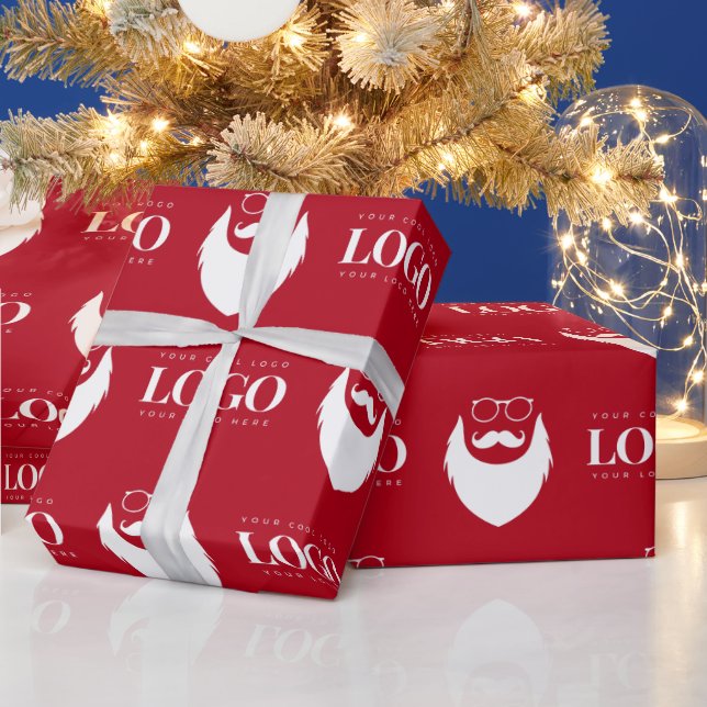 Anpassningsbar Business Logotyp Jultomten Mönster  Presentpapper (Helgdagar)