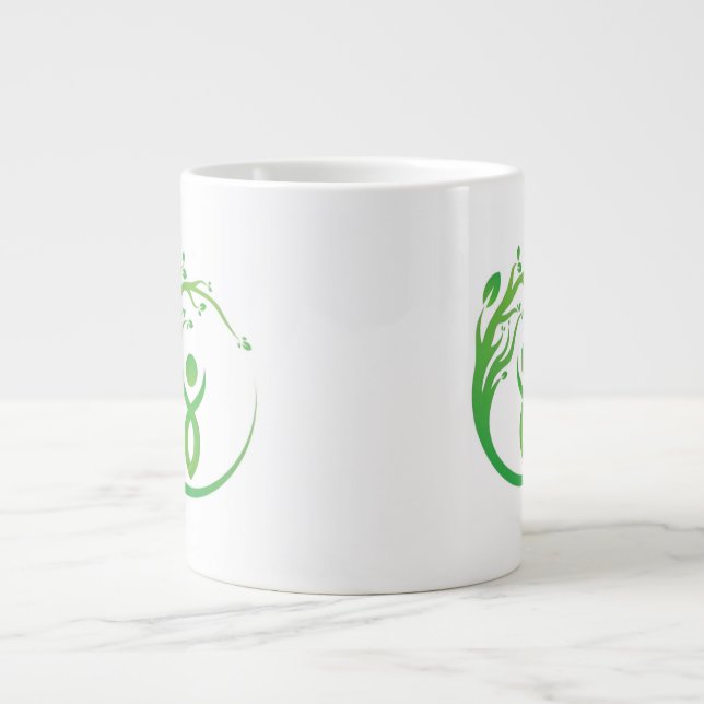 anpassningsbar Business logotyp-kaffe, mugg Jumbo Mugg (Framsidan)