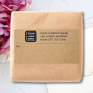 Anpassningsbar Business Logotyp Kraft Stil Shippin Fraktsedel