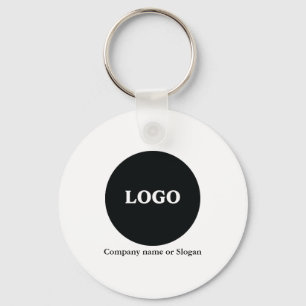 Anpassningsbar Business Logotyp - lägg till foto Nyckelring