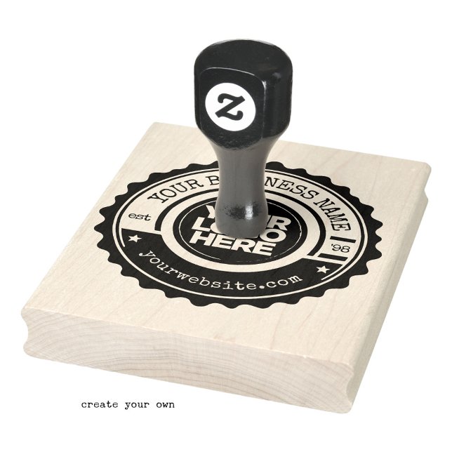 Anpassningsbar Business Logotyp Large Coola Rubber Stämpel (Custom Business Logo Large Cool Corporate Rubber Stamp)