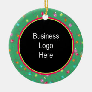Anpassningsbar Business Logotyp, Ljus Helgdag Julgransprydnad Keramik