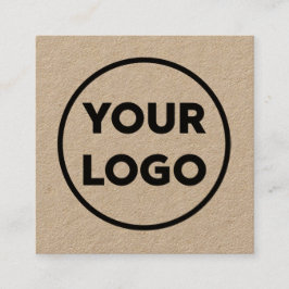 Anpassningsbar Business Logotyp Long Namn Minimal Fyrkantigt Visitkort