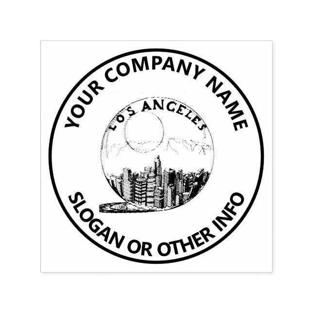 Anpassningsbar Business Logotyp Los Angeles Självfärgande Stämpel (Design)
