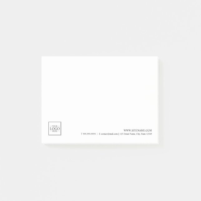 Anpassningsbar Business Logotyp med Anpassningsbar Post-it Block (Framsida)