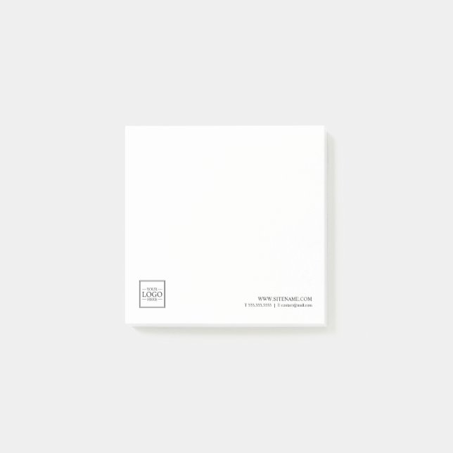 Anpassningsbar Business Logotyp med Anpassningsbar Post-it Block (Framsida)