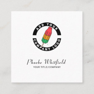Anpassningsbar Business Logotyp Minimalist Social Fyrkantigt Visitkort