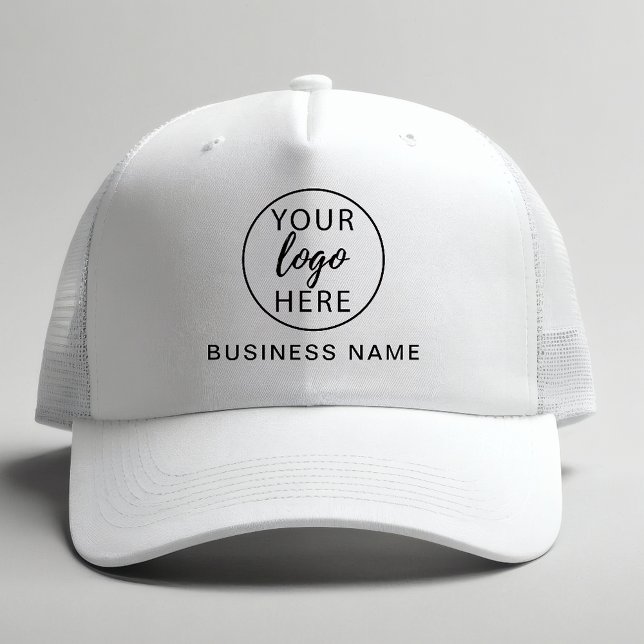 Anpassningsbar Business Logotyp Modern Anpassnings Keps (Custom Business Logo Modern Custom Trucker Hat)