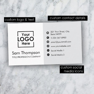 Anpassningsbar Business Logotyp Modern enkel, mini Visitkort