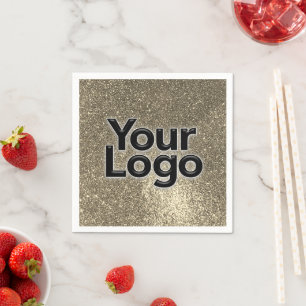 Anpassningsbar Business Logotyp Modern Roligt Glit Pappersservett