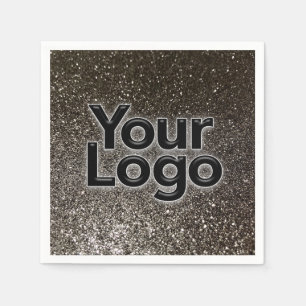 Anpassningsbar Business Logotyp Modern Roligt Glit Pappersservett