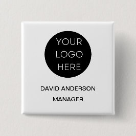 Anpassningsbar Business Logotyp Modern White Knapp