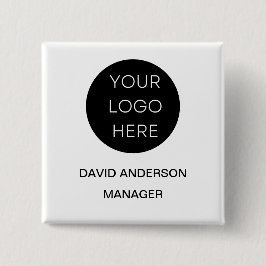 Anpassningsbar Business Logotyp Modern White Knapp