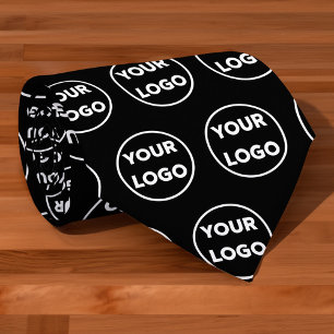Anpassningsbar Business Logotyp Mönster på Black Slips