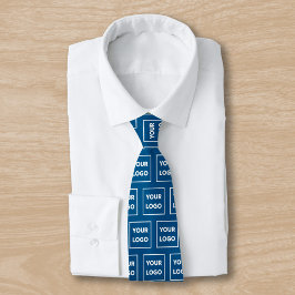 Anpassningsbar Business Logotyp Mönster på Blue 2  Slips