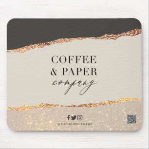 Anpassningsbar Business Logotyp Mouse Pad Black Cr Musmatta