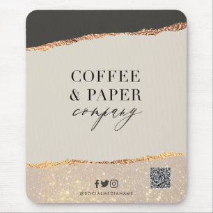 Anpassningsbar Business Logotyp Mouse Pad Black Cr Musmatta
