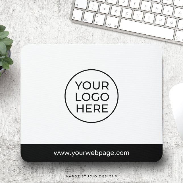Anpassningsbar Business Logotyp Mouse Pad Musmatta (Add Your Logo in .png or .svg with a transparent background.Personalize with webpage or social media)