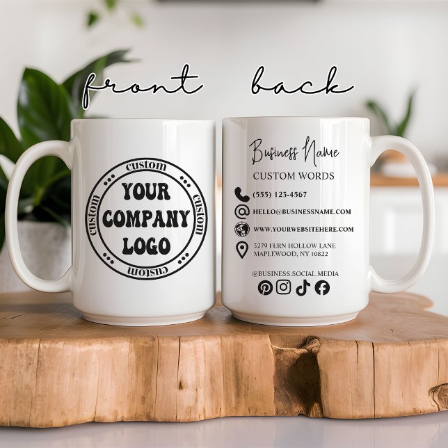 Anpassningsbar Business Logotyp Mugg för anställda (company logo mug, custom business mug, corporate gift mug, branded mugs, promotional mug,)