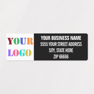 Anpassningsbar Business Logotyp Namn Adress företa Klistermärke