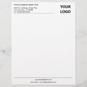 Anpassningsbar Business Logotyp Namn Information L Brevhuvud