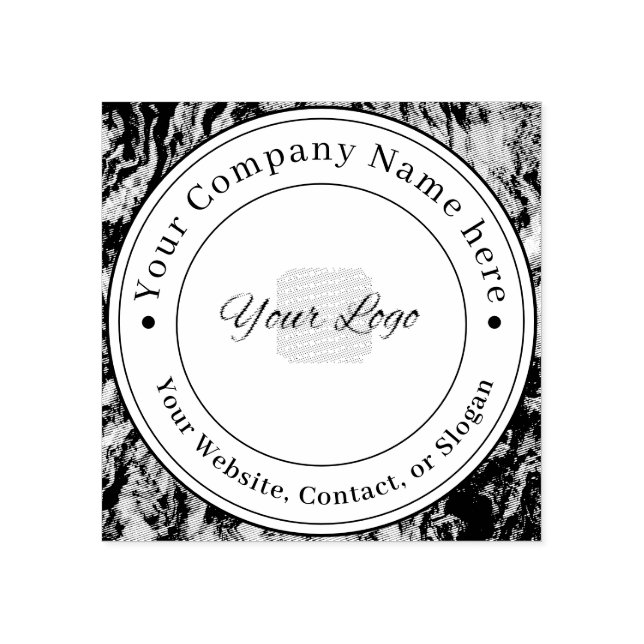 Anpassningsbar Business Logotyp Namn Kontakta Info Stämpel (Tryck)