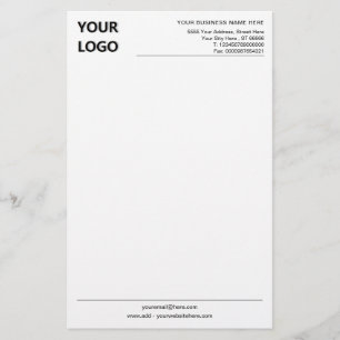 Anpassningsbar Business Logotyp Namn kontaktinform Brevpapper