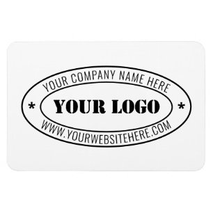 Anpassningsbar Business Logotyp Namn Magnet Websit
