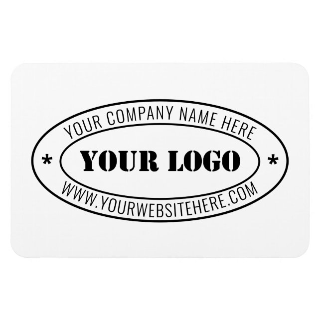 Anpassningsbar Business Logotyp Namn Magnet Websit (Horisontell)