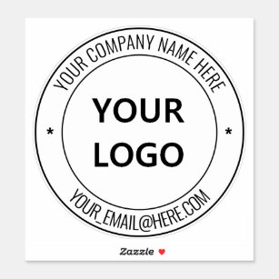 Anpassningsbar Business Logotyp Namn Promotion-eti Klistermärken