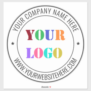 Anpassningsbar Business Logotyp Namn webbplats - e Klistermärken