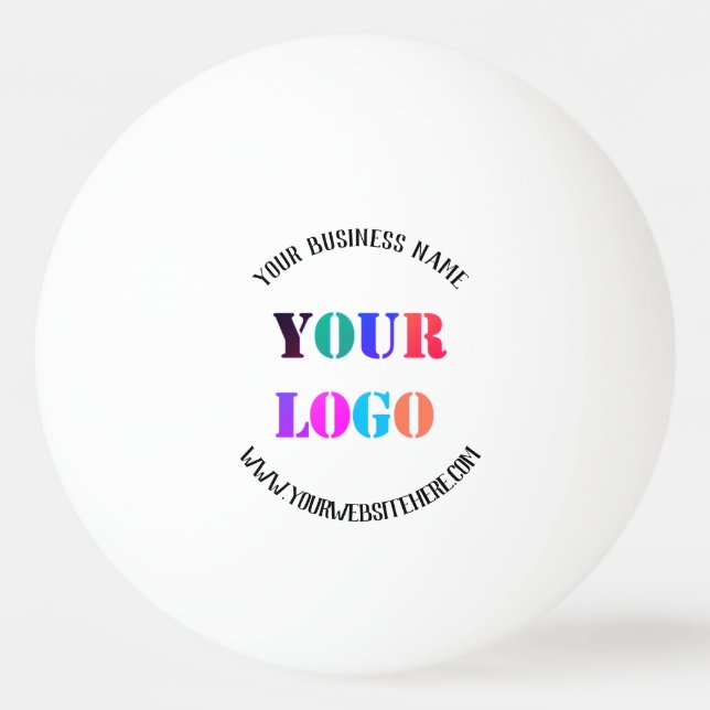 Anpassningsbar Business Logotyp Namn webbplats Pin Pingisboll (Framsidan)