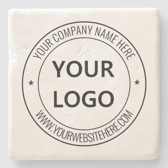 Anpassningsbar Business Logotyp Namn webbplats Sto Stenunderlägg (Framsidan)