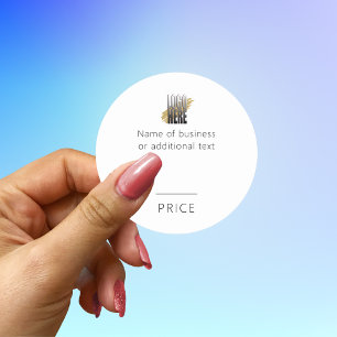Anpassningsbar Business Logotyp och Pris Runt Klistermärke