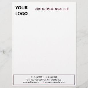 Anpassningsbar Business Logotyp och QR Code Letter Brevhuvud
