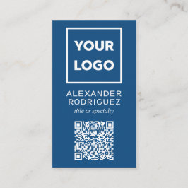 Anpassningsbar Business Logotyp och QR Code Modern Visitkort