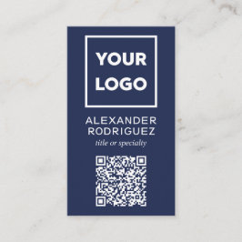 Anpassningsbar Business Logotyp och QR Code Modern Visitkort