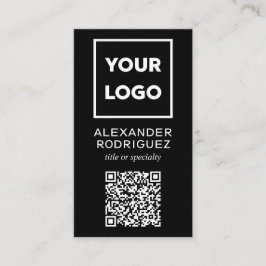 Anpassningsbar Business Logotyp och QR Code Modern Visitkort