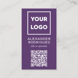 Anpassningsbar Business Logotyp och QR Code Modern Visitkort