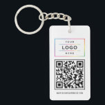 Anpassningsbar Business Logotyp och QR-kod för web<br><div class="desc">Den moderna och minimala nyckelkedjedesignen för affärsetiketter har en logotyp,  anpassningsbarnas QR-kod och anpassningsbarnas webbplats eller annan informationstext som kan vara personlig. Svartvitt färg kan ändras. Gör ett underbart kampanjpresentobjekt för kunder!</div>