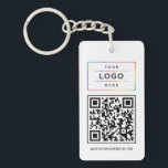 Anpassningsbar Business Logotyp och QR-kod för web<br><div class="desc">Den moderna och minimala nyckelkedjedesignen för affärsetiketter har en logotyp,  anpassningsbarnas QR-kod och anpassningsbarnas webbplats eller annan informationstext som kan vara personlig. Svartvitt färg kan ändras. Gör ett underbart kampanjpresentobjekt för kunder!</div>