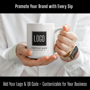 Anpassningsbar Business Logotyp och QR-kodPersonli Mugg